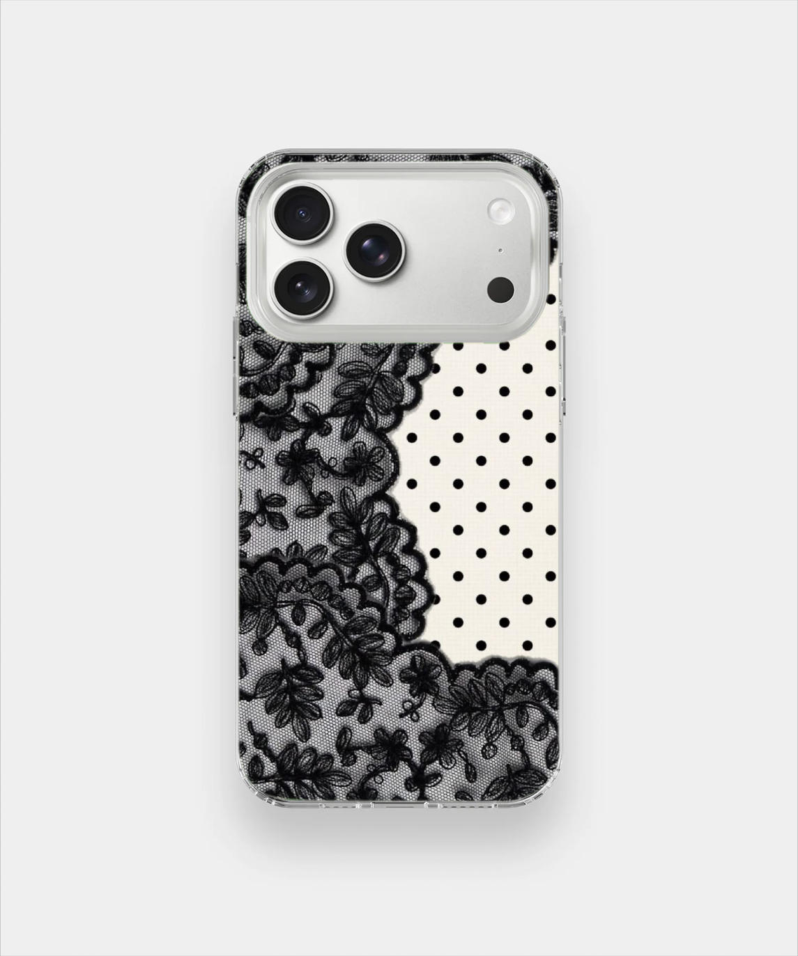 Black Lace And polka Case