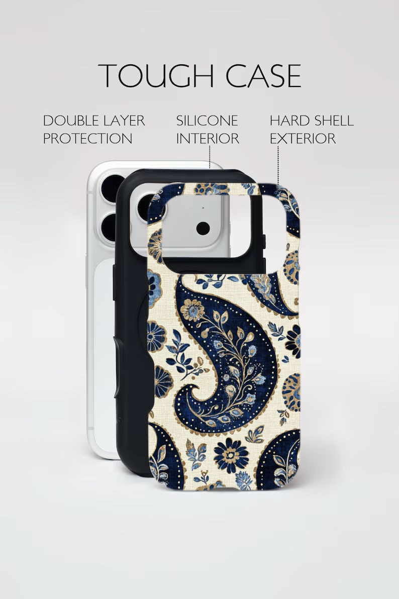 Blue paisley