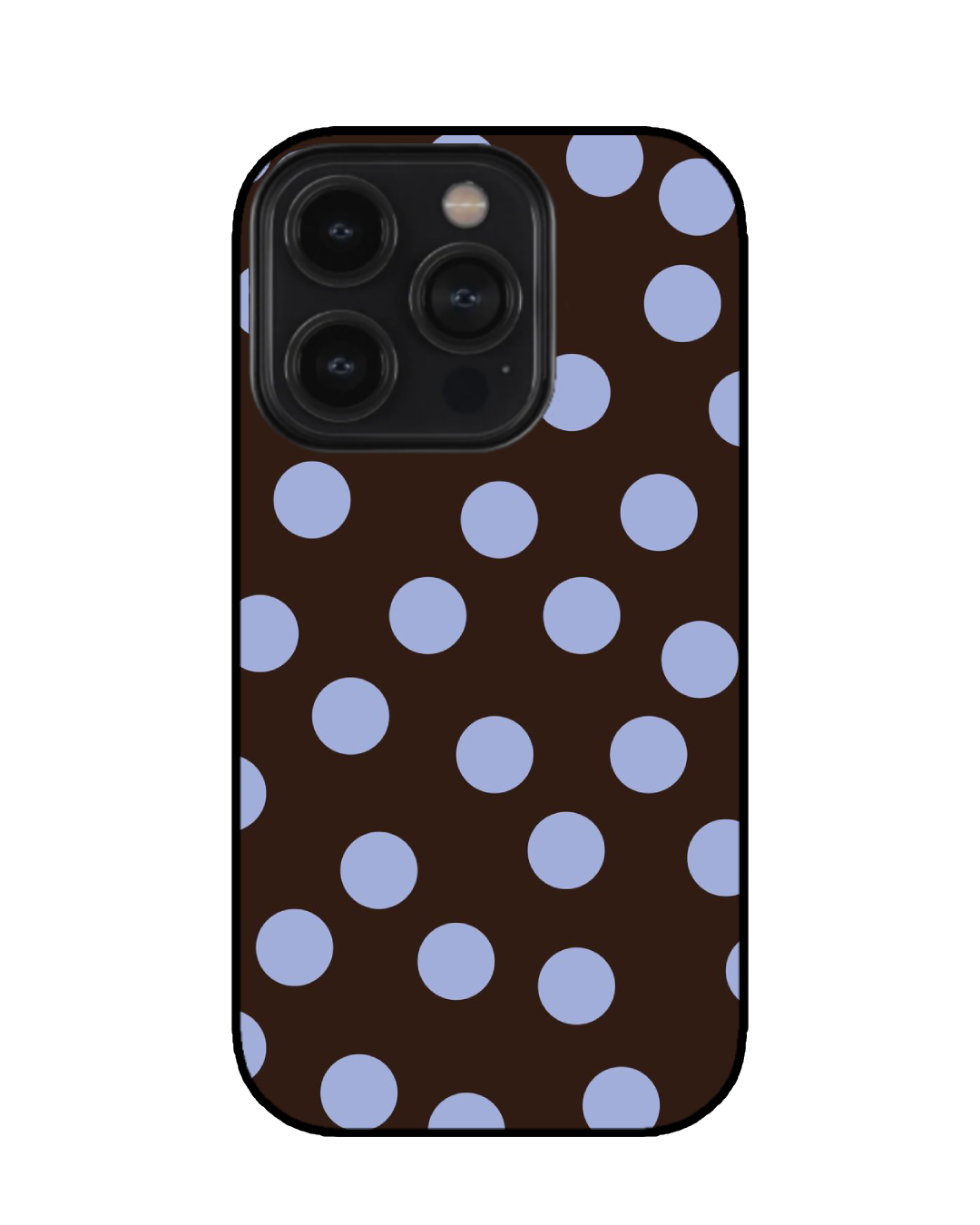 Brown & Blue Polka Dot