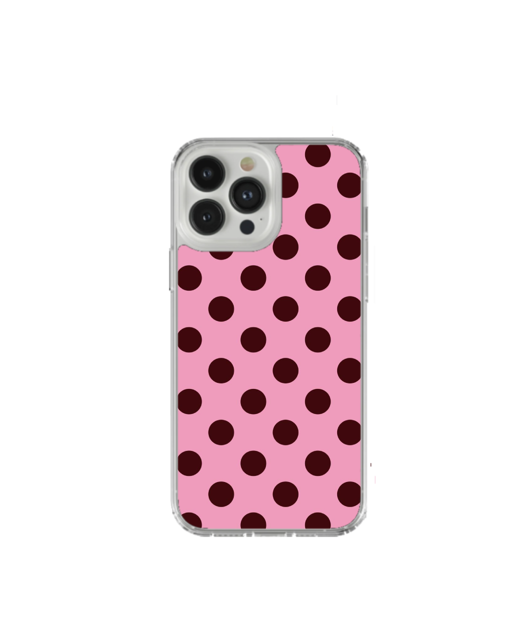 Bubblegum Pink & Burgundy Polka Dot