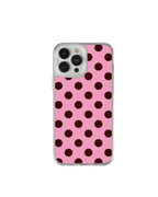 Bubblegum Pink & Burgundy Polka Dot