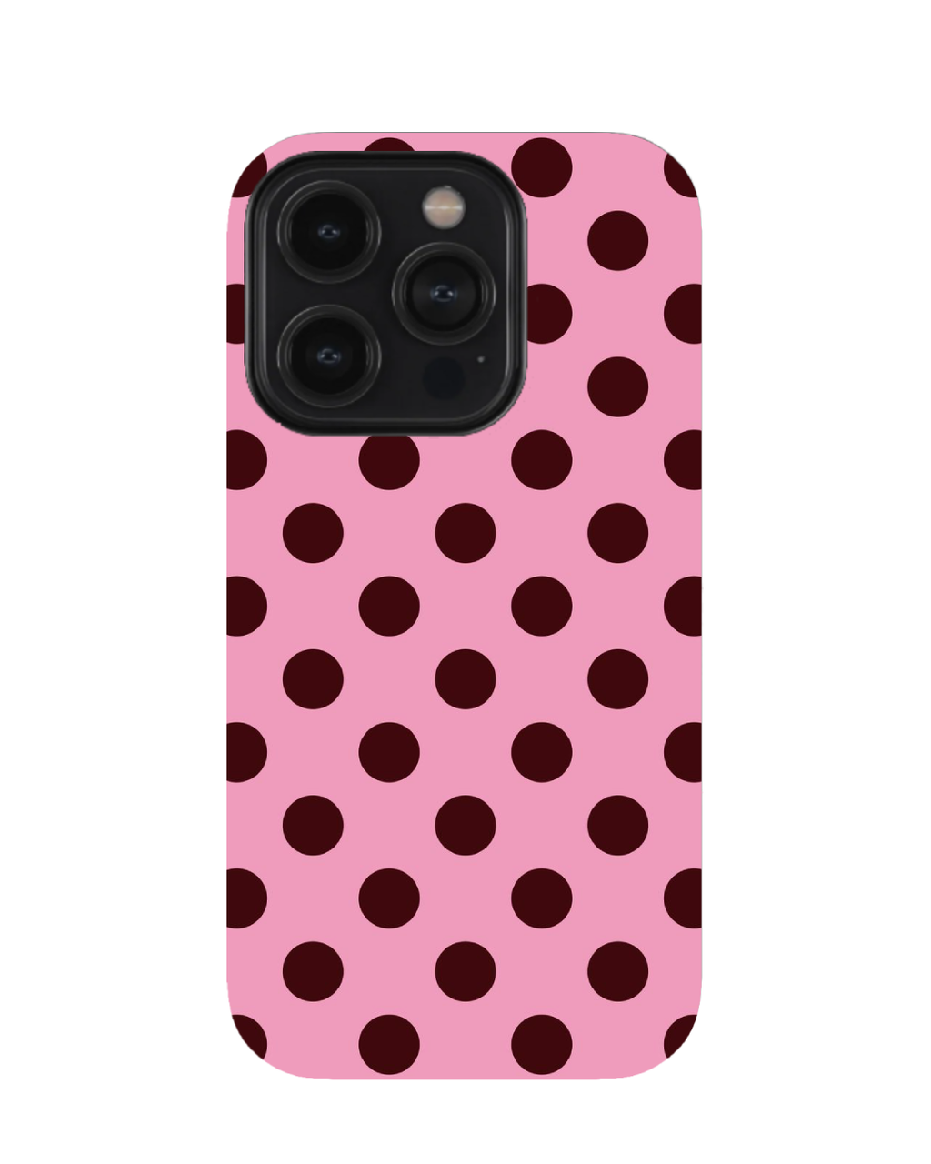 Bubblegum Pink & Burgundy Polka Dot