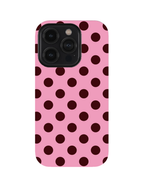 Bubblegum Pink & Burgundy Polka Dot