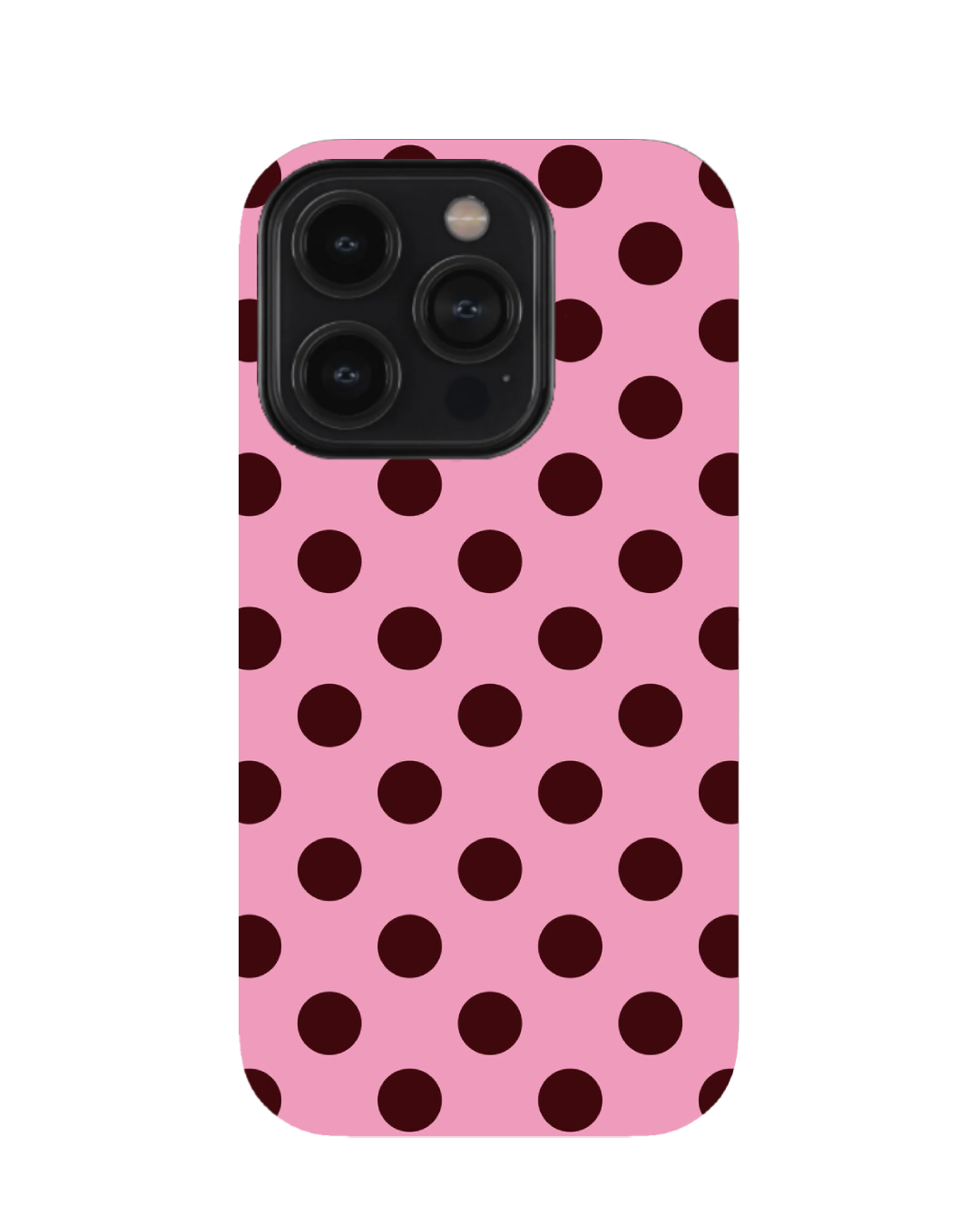 Bubblegum Pink & Burgundy Polka Dot