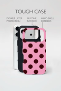 Bubblegum Pink & Burgundy Polka Dot