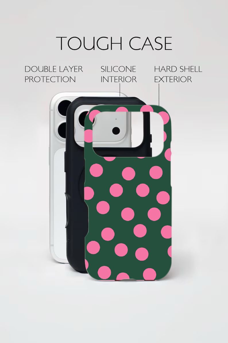 Green & Pink Polka Dot