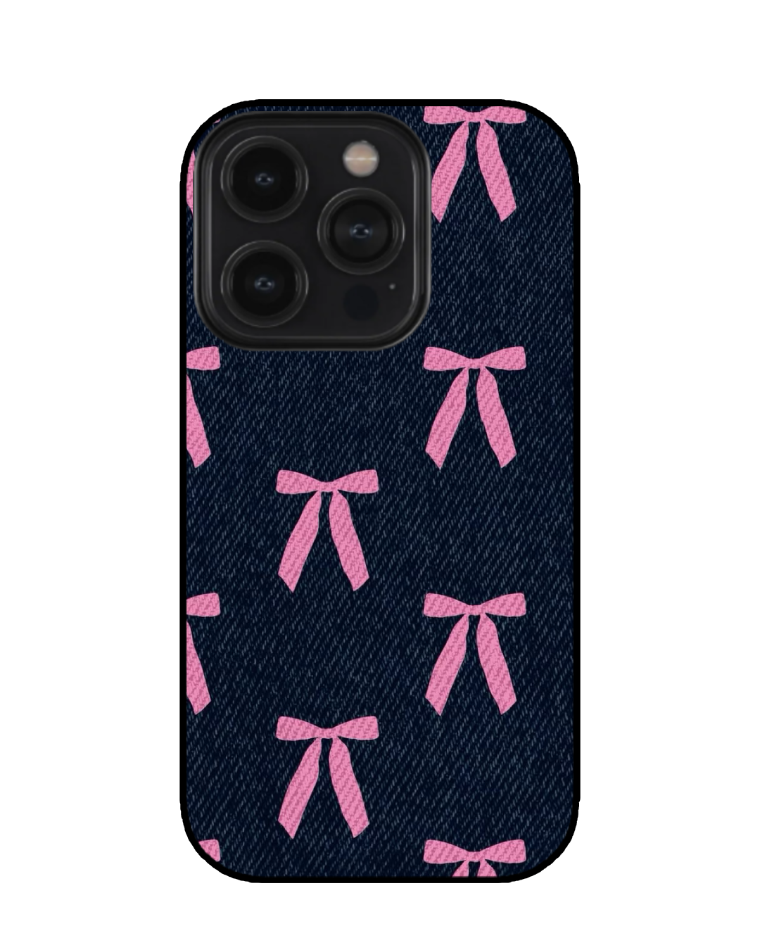 Pink Bow Denim Case