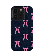 Pink Bow Denim Case