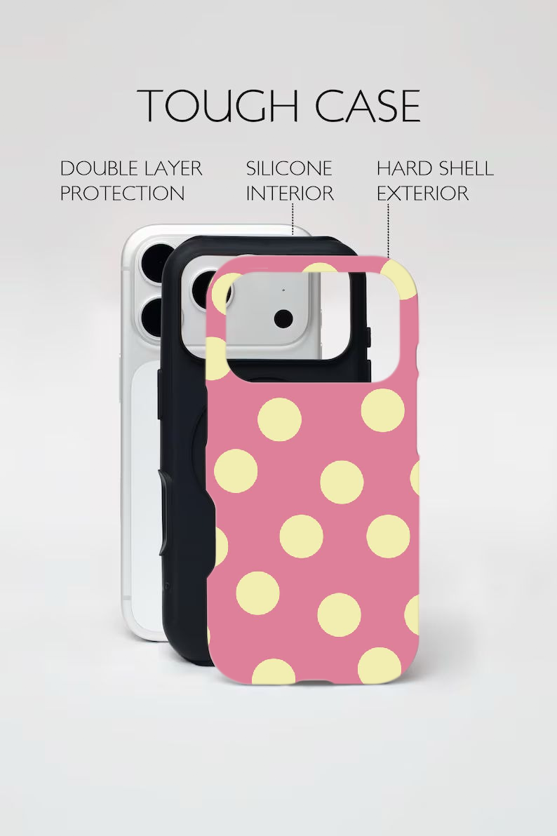 Pink & Yellow Polka Dot
