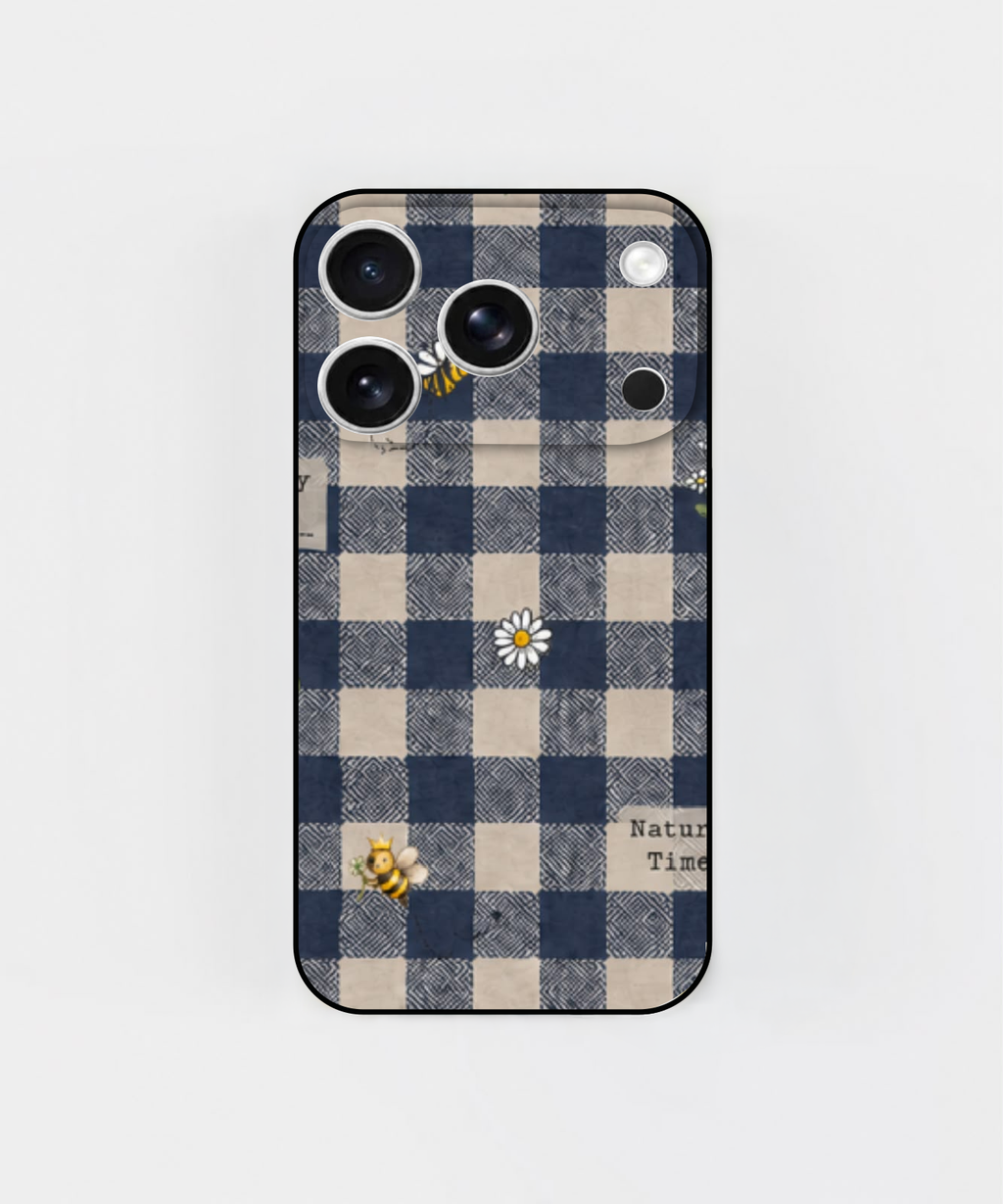 Plaid Bee Phone Case
