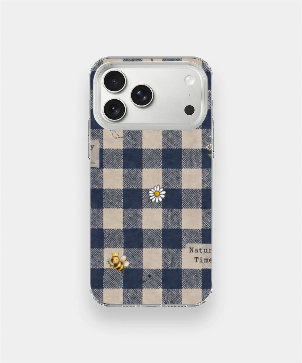 Plaid Bee Phone Case