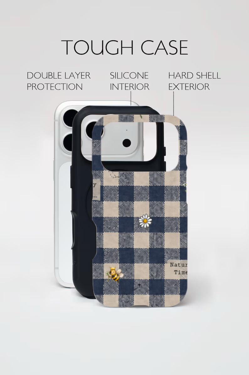 Plaid Bee Phone Case